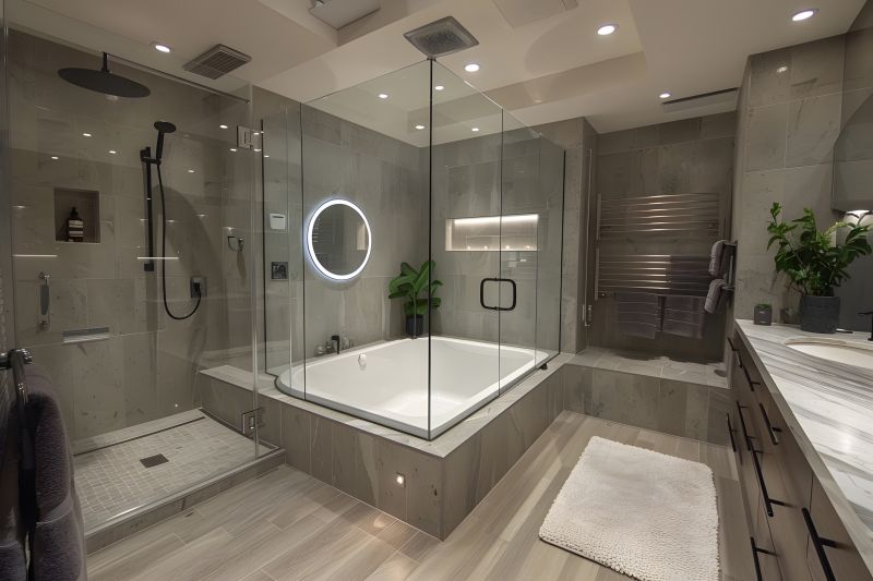 Stylish Bathroom with Bathtub